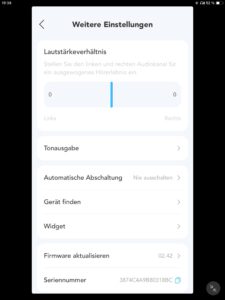 Einstellungen_Soundcore App