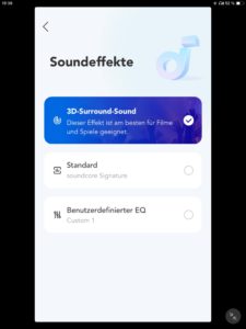 Klangregelung I_Soundcore App