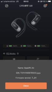 Shokz OpenFit Air App