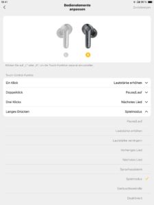 Touch-Steuerung II_EarFun Audio App